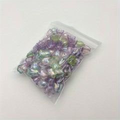 100pcs Straight Hole Small Flower Mixed Beads Bulk