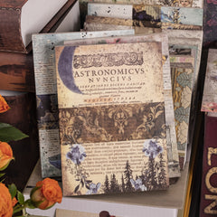 100 Pcs Vintage Scrapbook Material Paper Set - Magic Dark Style DIY 9x13.97 Cm