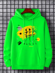 Doodle Print Hoodie for Men - Men's Casual Graphic Pullover Hooded Sweatshirt
