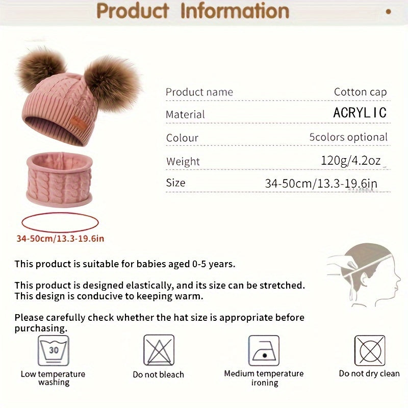 Winter Baby Hat And Scarf Set - Warm Knitted Children's Accessories