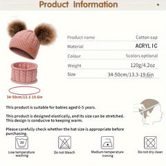 Winter Baby Hat And Scarf Set - Warm Knitted Children's Accessories
