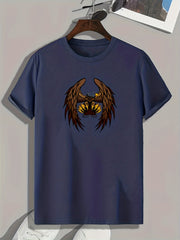 Eagle Print Men's Graphic T-shirt for Summer