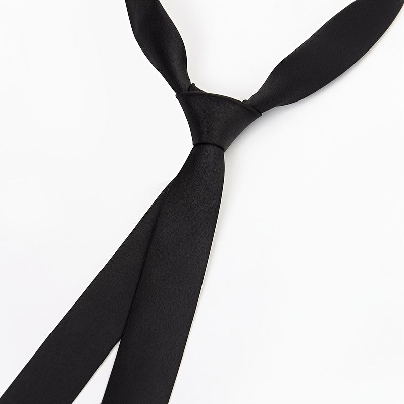 Skinny Solid Shirt Decoration Tie for Graduation, School Uniforms