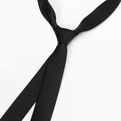 Skinny Solid Shirt Decoration Tie for Graduation, School Uniforms