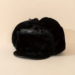 Winter Outdoor Velvet Ear Protection Warm Trapper Hat for Men and Women