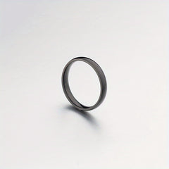 4MM Wide Stainless Steel Ring Glossy Inner And Outer Arc Jewelry