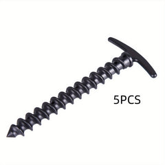 5pcs Outdoor Canopy Tent Ground Stakes Windproof Spiral Nails