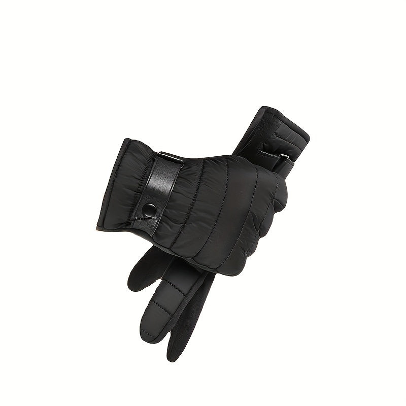 Men's Winter Cycling Gloves Full Finger Touch Screen Windproof