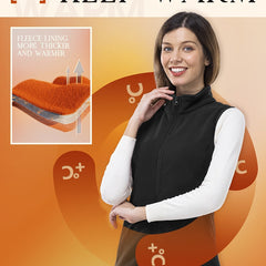 Sporty Sleeveless Zip Front Vest With Pockets Fleece Liner