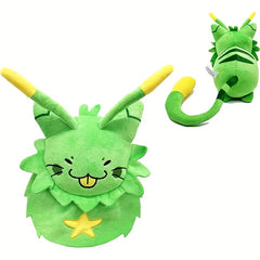 Green Cat Plush Toy with Star Accessories - Adorable Soft Stuffed Animal