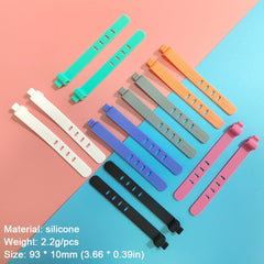 10pcs Silicone 4 Hole Flat Data Cable Ties