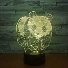 3D Panda Kids Night Light 3D LED Illusion Light With Remote Control