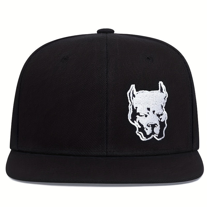 Bulldog Embroidered Baseball Cap Unisex Hip Hop Snapback Hats Adjustable