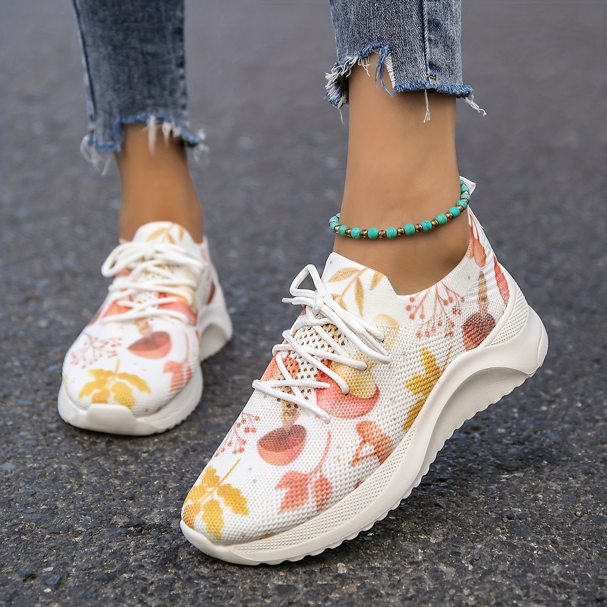 Halloween Mushroom Pattern Athletic Running Shoes For Women