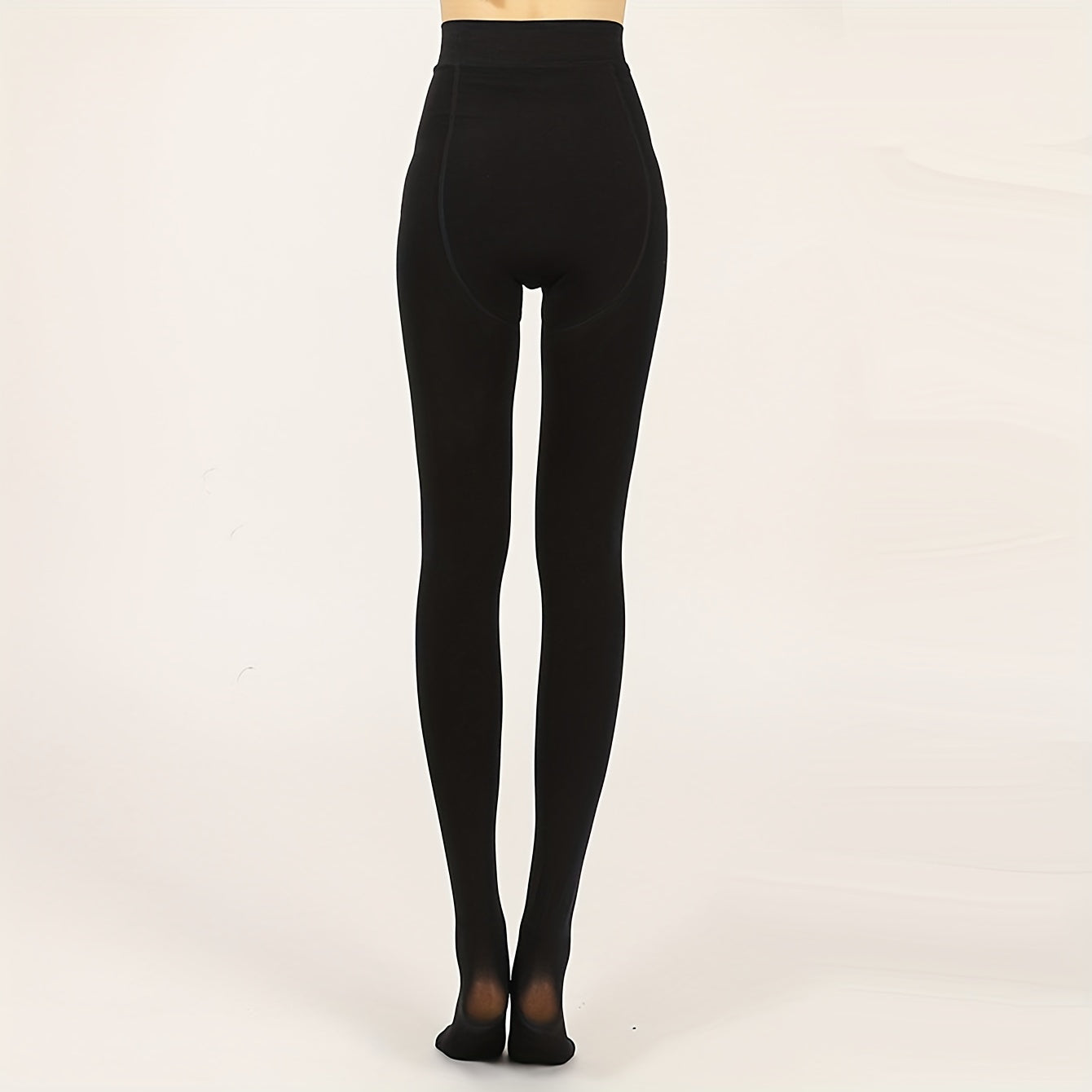 Plush Lined Tights High Waist Elastic Slim Leggings