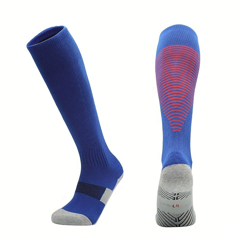 2 Pairs Anti-slip Football Socks Non-slip Sports Knee Socks