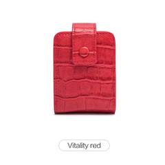 Mini Lipstick Bag with Mirror Crocodile Embossed Cosmetic Case