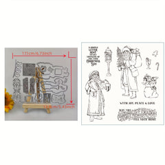 Christmas Santa Claus Metal Cutting Dies And Stamps Scrapbook DIY Stencils