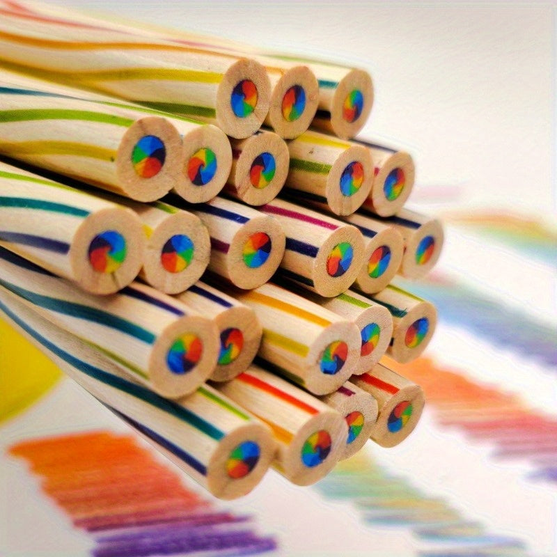 30pc Rainbow Colored Pencils Art Supplies for Students Office Stocking Stuffers