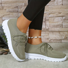 Women's Casual Sneakers Mesh Breathable Flying Woven Shoes