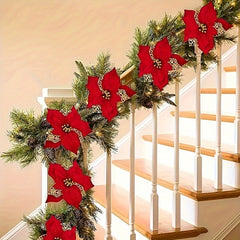 15pcs Artificial Flowers Branch Garland Christmas Tree Decorations