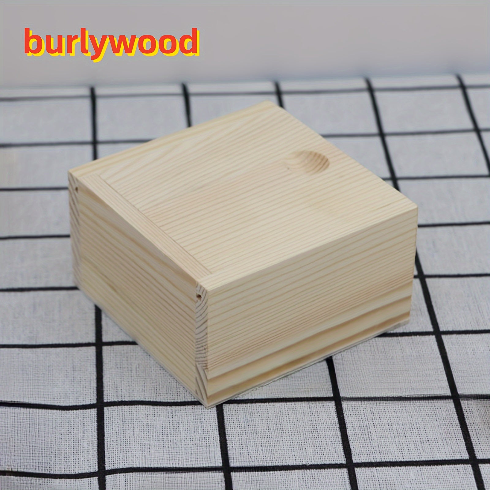 Small Wooden Storage Box with Lid for Home Storage
