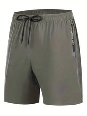 Men's Breathable Solid Shorts With Side Pockets