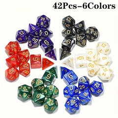 42pcs Sided Dice Set Polyhedral Dices Party Game Toys For Holidays