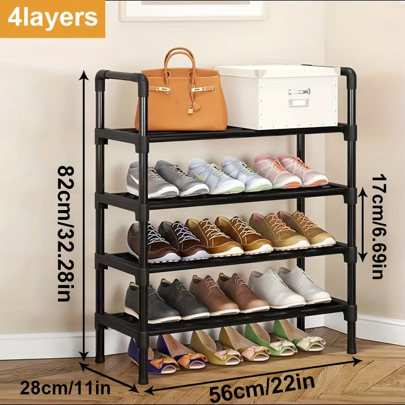1pc Layer Shoe Rack Household Floor Standing Large Capacity Shoe Storage