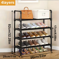 1pc Layer Shoe Rack Household Floor Standing Large Capacity Shoe Storage