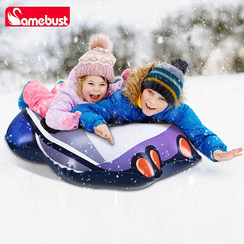 Inflatable Snow Tube Owl Pattern 47inch Coldproof Thick PVC Material