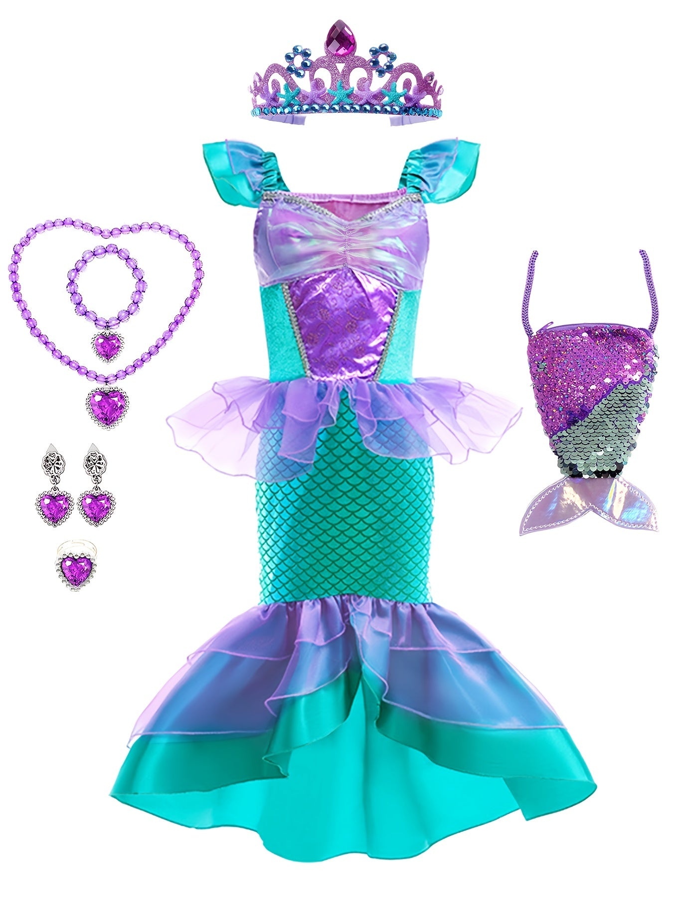 Toddler Mermaid Princess Costume Dress Up