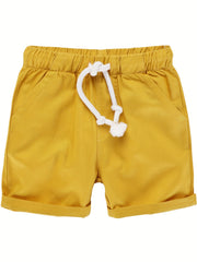 Boys Casual Shorts Drawstring Waist Kids Summer Clothes