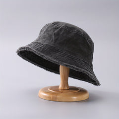 Men's Frayed Bucket Hat Fishing Sunshade Outdoor Hat