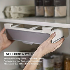 1pc Under Shelf Spice Organizer Wall Mounted Selfadhesive