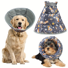 Adjustable Space Dog Graphic Cat Cone Collar