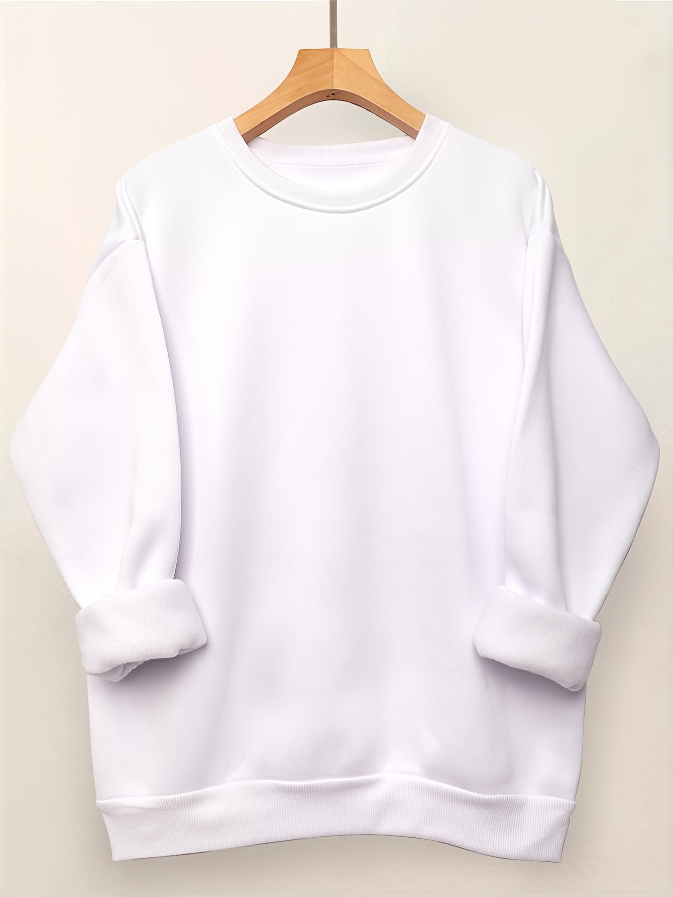 Women's Casual Solid Sweatshirt for Spring & Autumn