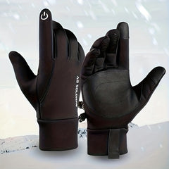 Winter Cycling Gloves Warm Polar Fleece Touch Screen Full Finger Gloves