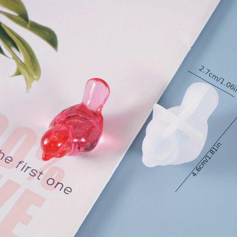 Bird Crystal Epoxy Resin Mold 3D Animal Pendant Set Silicone Mold