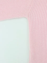 Solid Knit High Neck Zipper Sweater