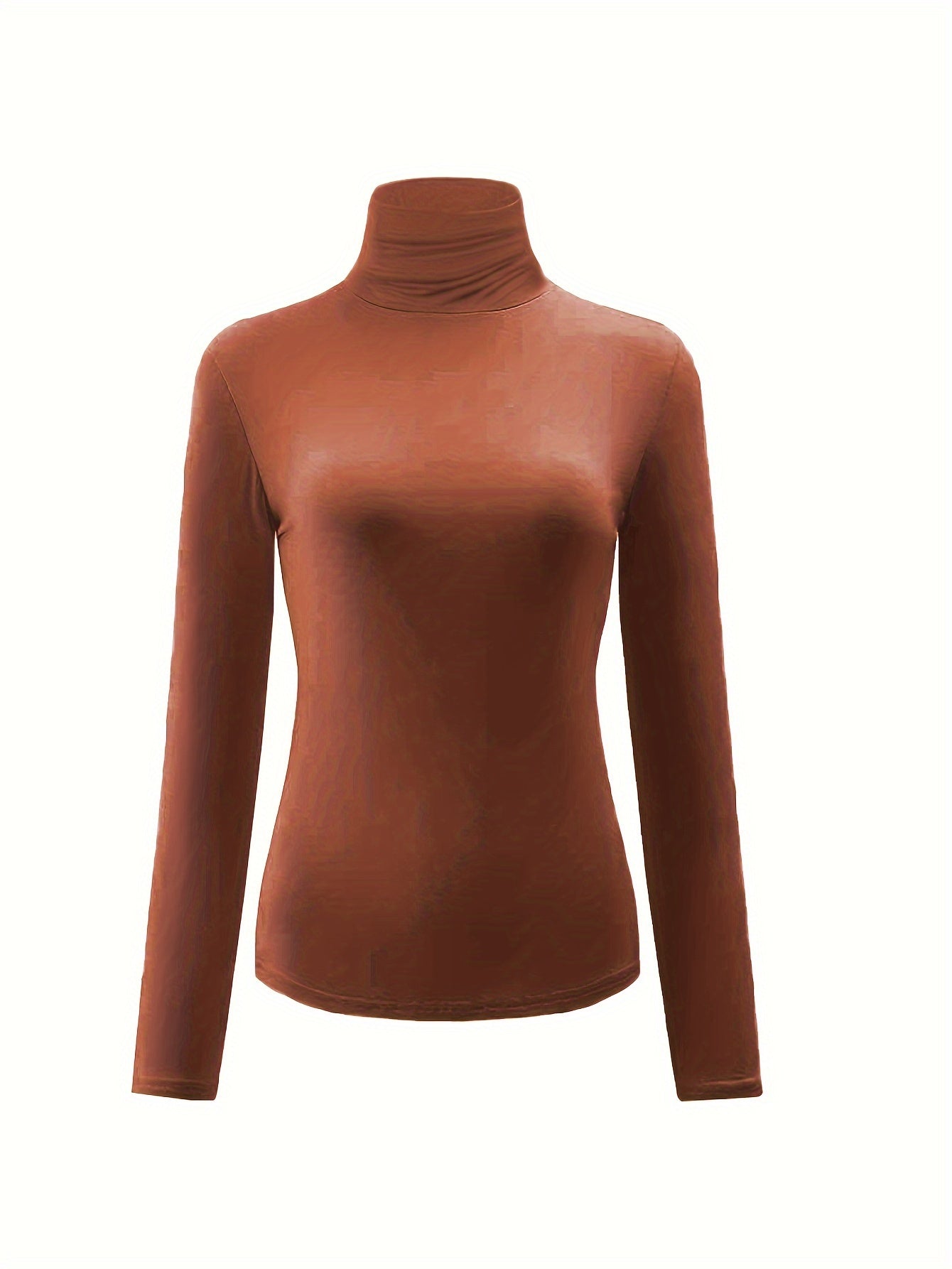 Soft Turtleneck Thermal Underwear Top Slim Fit Plush Women's Lingerie