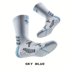 Outdoor Breathable Antiskid Mid calf Sport Socks for Running Training