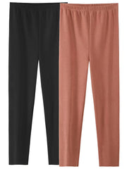 2 Pairs Thermal Pants Soft Comfy Elastic Tights Women's Lingerie