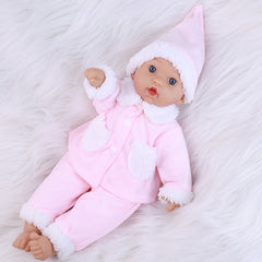 16 Inch Reborn Doll in Pink Style for Boys and Girls