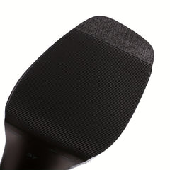 Women's Block Heel Square Toe Pumps