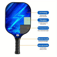 Fiberglass Surface Pickleball Paddles Set - 2 Paddles, 4 Balls, Towels, Bag