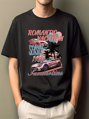 Men's Cartoon Print Hip Pop T-shirt