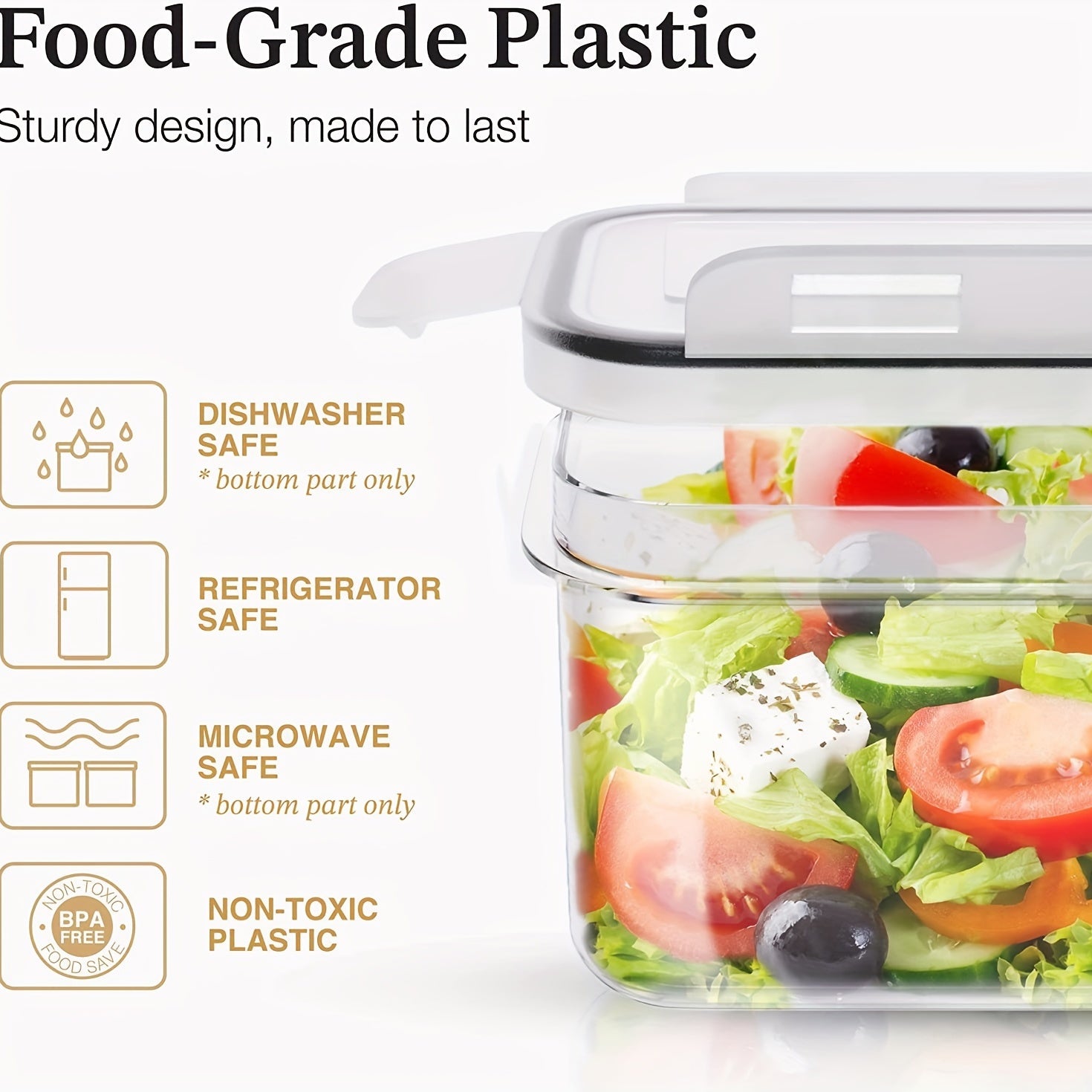 24pcs Airtight Food Storage Container With Lid And 30pcs Stickers