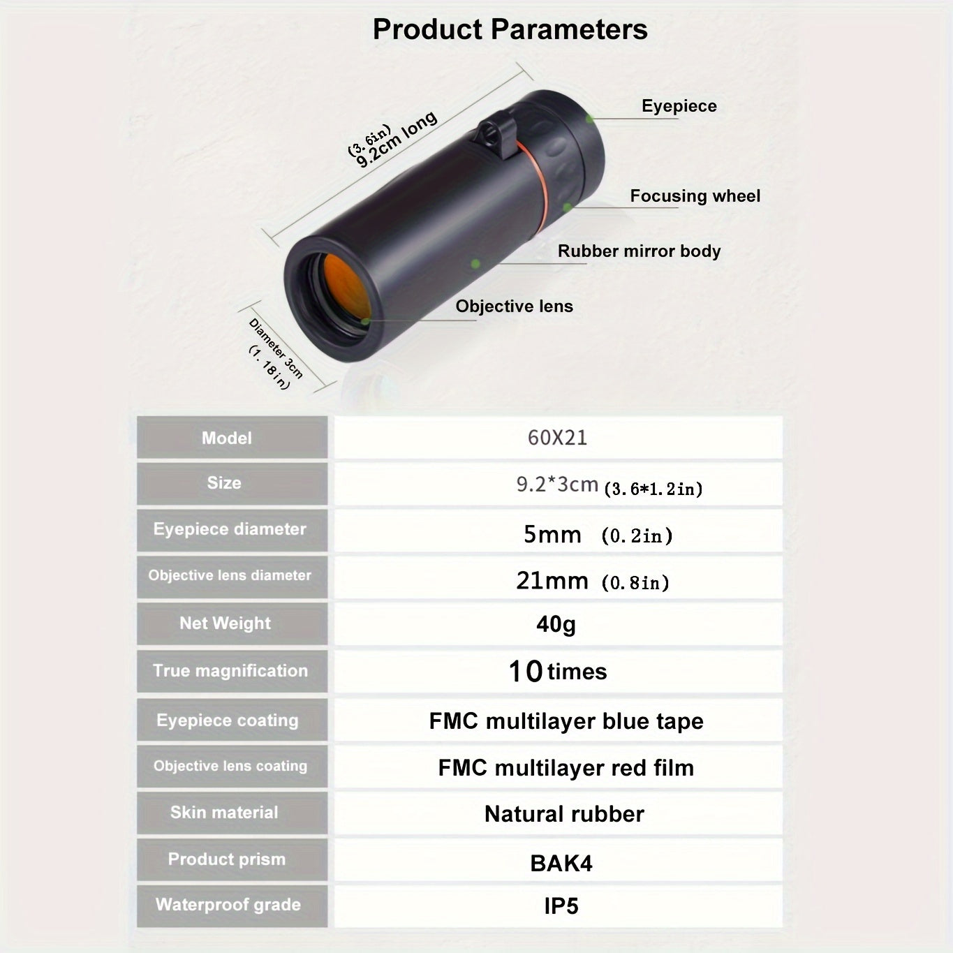 Powerful HD Monocular Telescope for Outdoor Camping Concert Watching