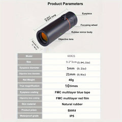 Powerful HD Monocular Telescope for Outdoor Camping Concert Watching